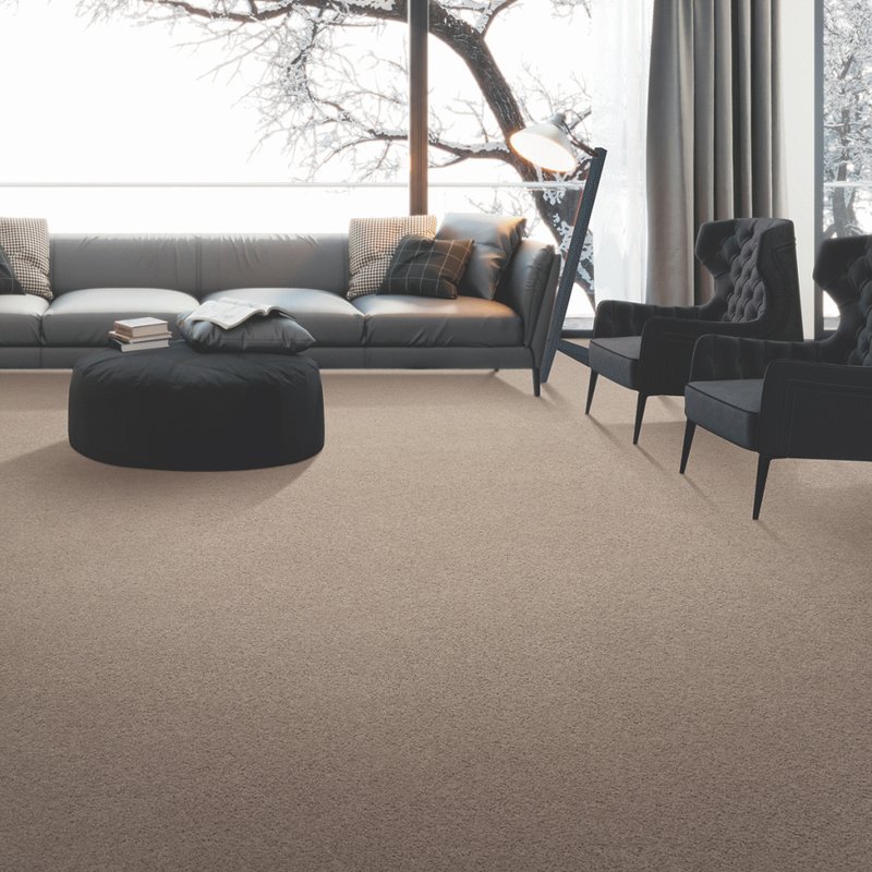 Karastan SmartStrand carpet in a minimalist living room
