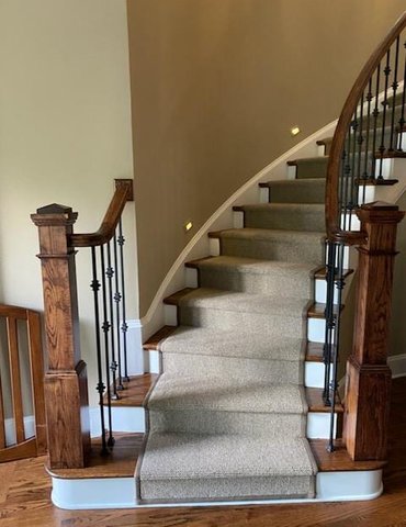 Carpet stair runner in Durham, NC from Bell's Carpets & Floors
