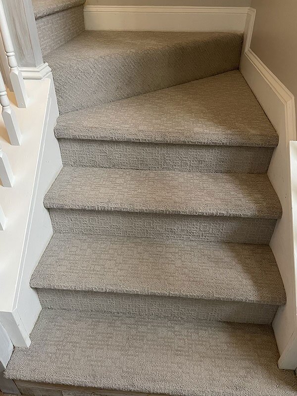 Carpet staircase in Chapel Hill, NC from Bell's Carpets & Floors
