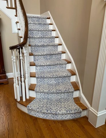 Carpet stair runner in Raleigh, NC from Bell's Carpets & Floors