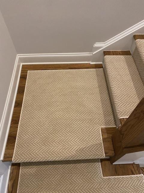 Carpet stair runner in Durham, NC from Bell's Carpets & Floors