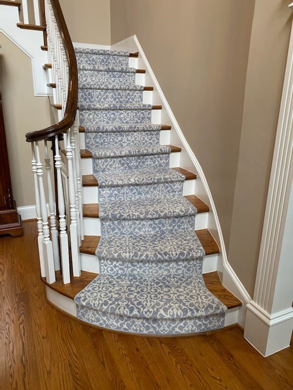 Carpet stair runner in Raleigh, NC from Bell's Carpets & Floors